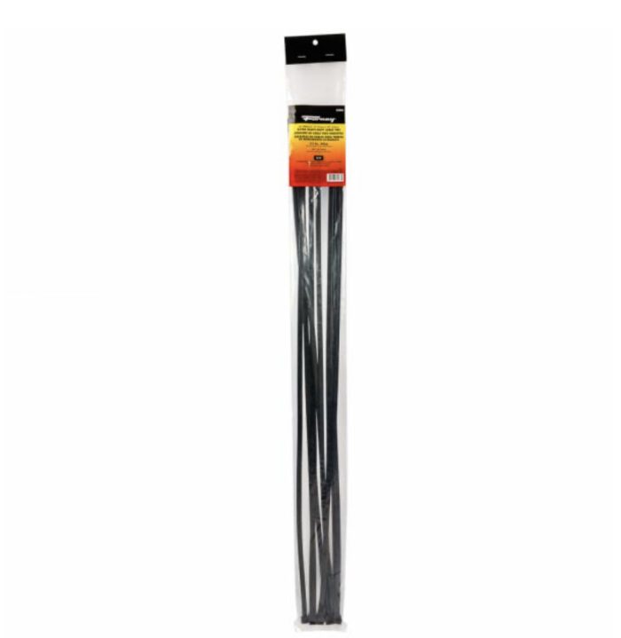 Cable Ties, 36" Black Extra Heavy-Duty, 10-Pack